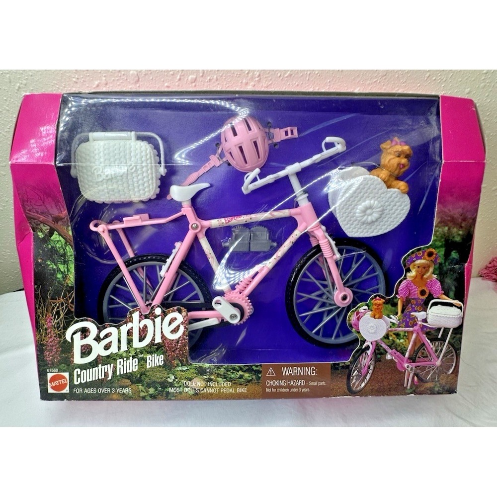 BARBIE COUNTRY RIDE BIKE MATTEL 67560 1996 COMPLETE IN BOX